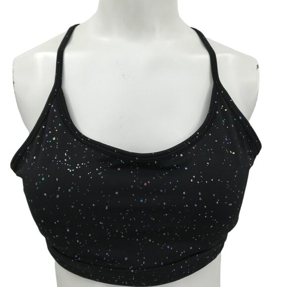 Zyia Active Reflective Mirage Brilliant Black Sports Bra Size XXL Metallic - Picture 10 of 10